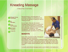 Tablet Screenshot of kneadingmassage.biz